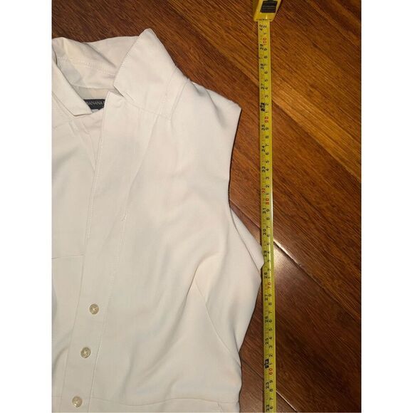 Banana Republic Factory Sleeveless Trenchcoat Dress in Off White/Stone Sz 2P - Picture 17 of 17